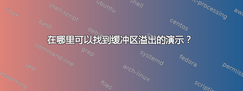 在哪里可以找到缓冲区溢出的演示？