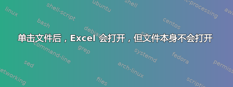 单击文件后，Excel 会打开，但文件本身不会打开