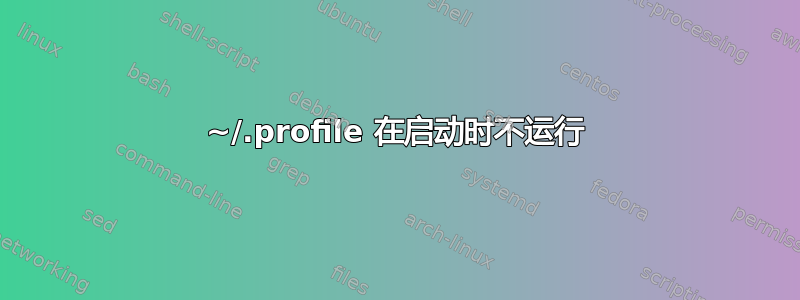 ~/.profile 在启动时不运行