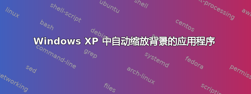 Windows XP 中自动缩放背景的应用程序