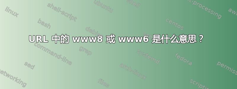 URL 中的 www8 或 www6 是什么意思？