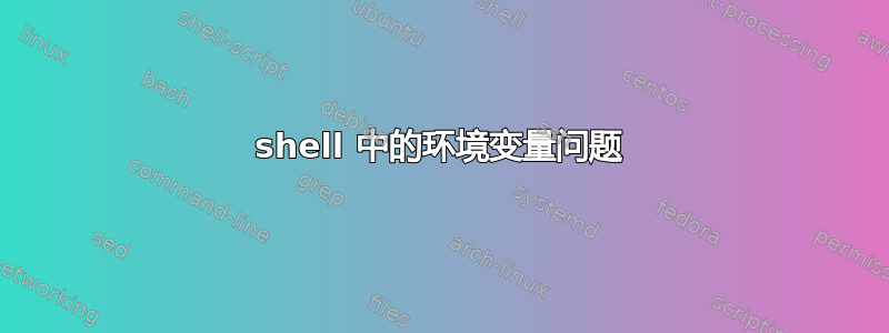 shell 中的环境变量问题