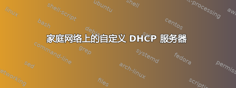 家庭网络上的自定义 DHCP 服务器