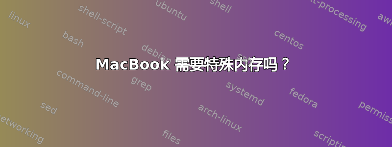 MacBook 需要特殊内存吗？