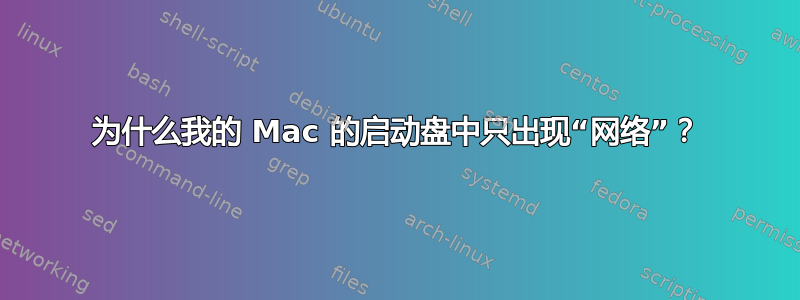 为什么我的 Mac 的启动盘中只出现“网络”？