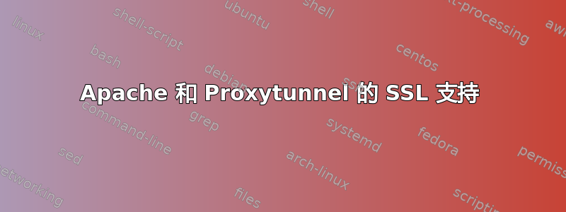 Apache 和 Proxytunnel 的 SSL 支持