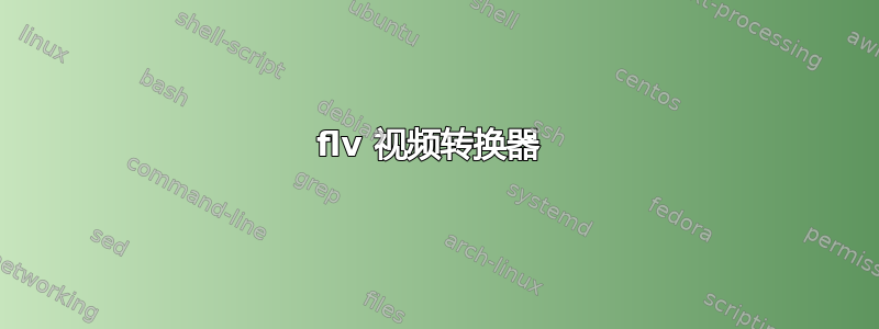 flv 视频转换器 