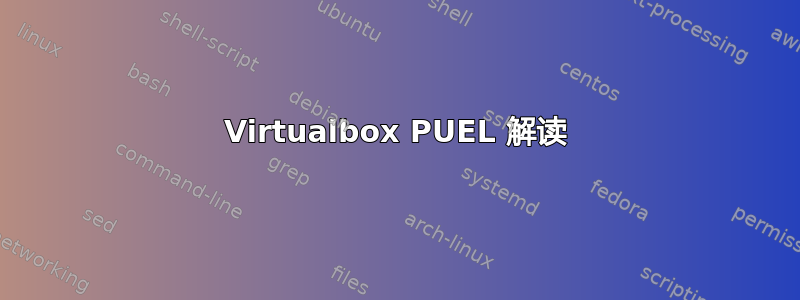 Virtualbox PUEL 解读