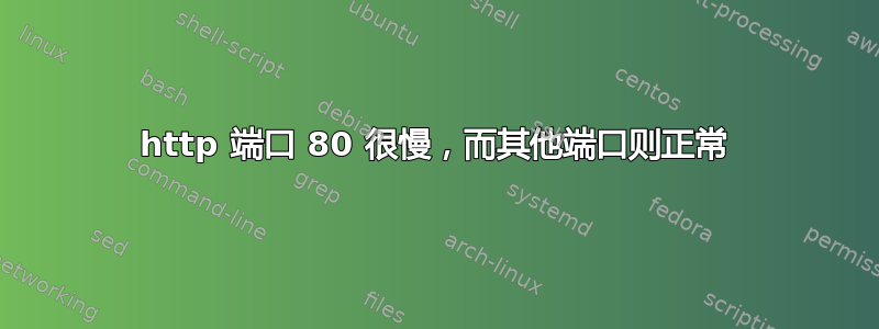 http 端口 80 很慢，而其他端口则正常