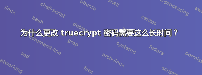 为什么更改 truecrypt 密码需要这么长时间？