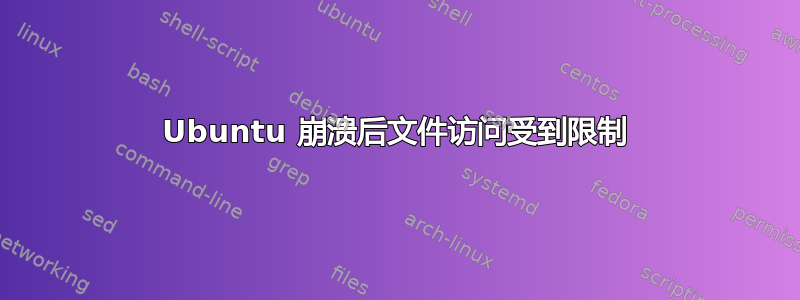 Ubuntu 崩溃后文件访问受到限制