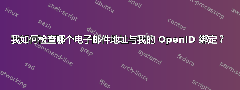 我如何检查哪个电子邮件地址与我的 OpenID 绑定？