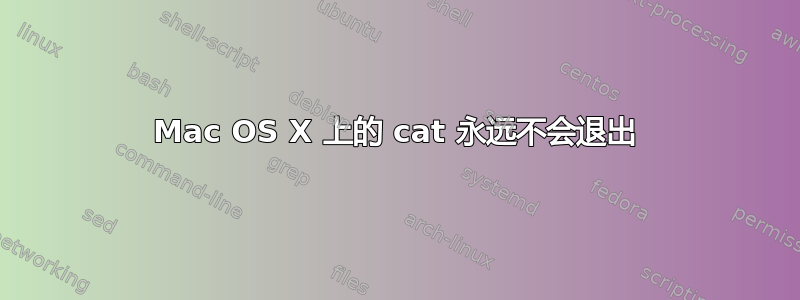 Mac OS X 上的 cat 永远不会退出