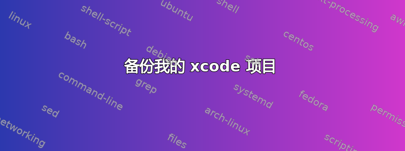 备份我的 xcode 项目