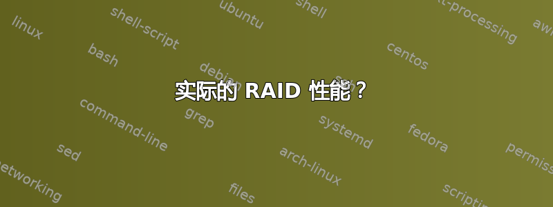 实际的 RAID 性能？