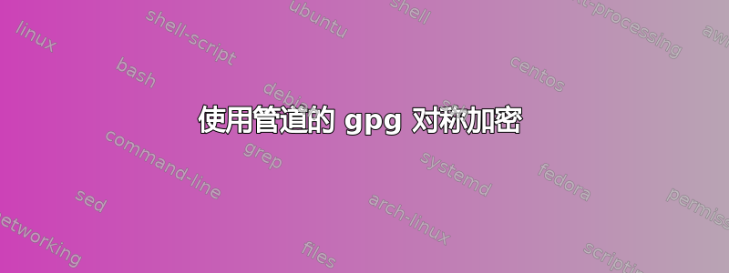 使用管道的 gpg 对称加密