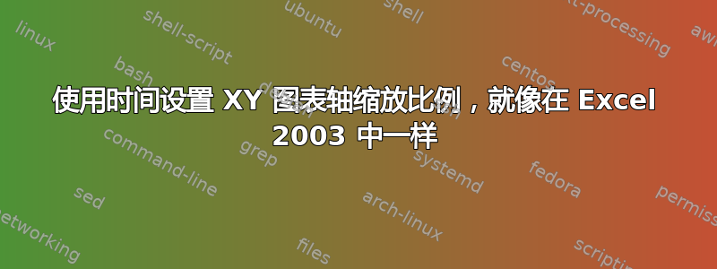 使用时间设置 XY 图表轴缩放比例，就像在 Excel 2003 中一样