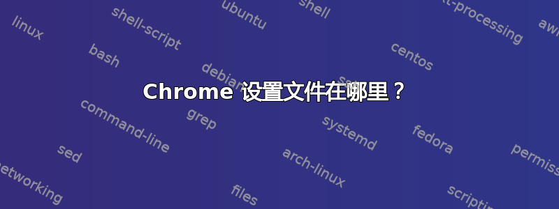 Chrome 设置文件在哪里？