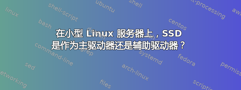 在小型 Linux 服务器上，SSD 是作为主驱动器还是辅助驱动器？