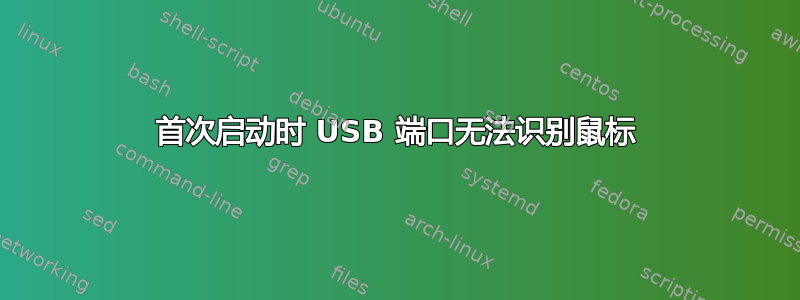 首次启动时 USB 端口无法识别鼠标