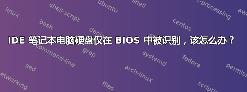 IDE 笔记本电脑硬盘仅在 BIOS 中被识别，该怎么办？