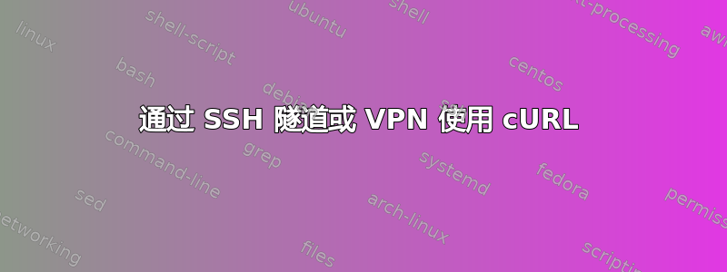 通过 SSH 隧道或 VPN 使用 cURL