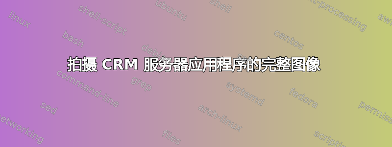 拍摄 CRM 服务器应用程序的完整图像