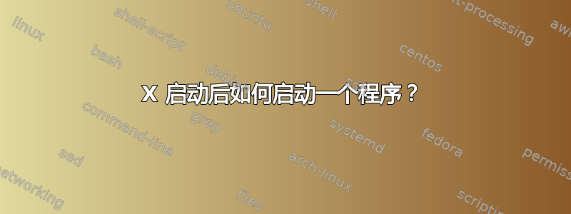 X 启动后如何启动一个程序？