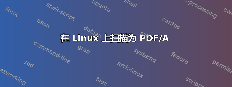 在 Linux 上扫描为 PDF/A