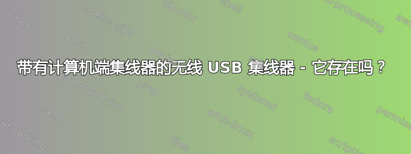 带有计算机端集线器的无线 USB 集线器 - 它存在吗？