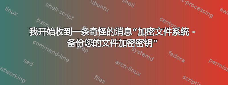 我开始收到一条奇怪的消息“加密文件系统 - 备份您的文件加密密钥”