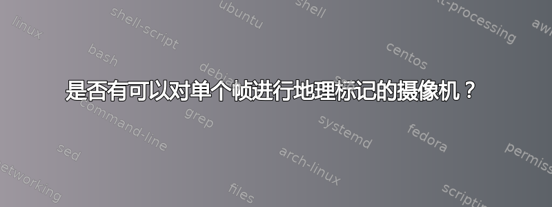 是否有可以对单个帧进行地理标记的摄像机？