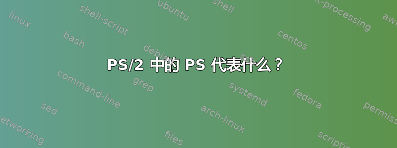 PS/2 中的 PS 代表什么？