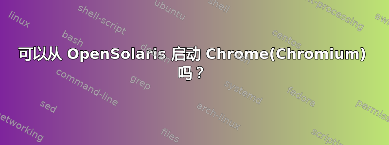 可以从 OpenSolaris 启动 Chrome(Chromium) 吗？