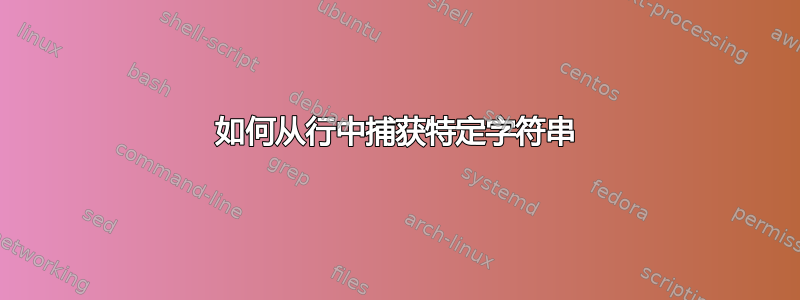 如何从行中捕获特定字符串