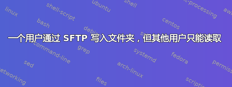 一个用户通过 SFTP 写入文件夹，但其他用户只能读取