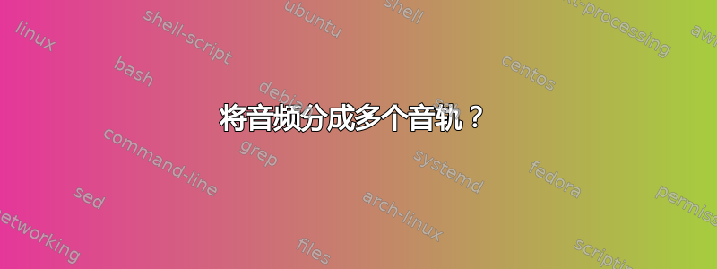 将音频分成多个音轨？