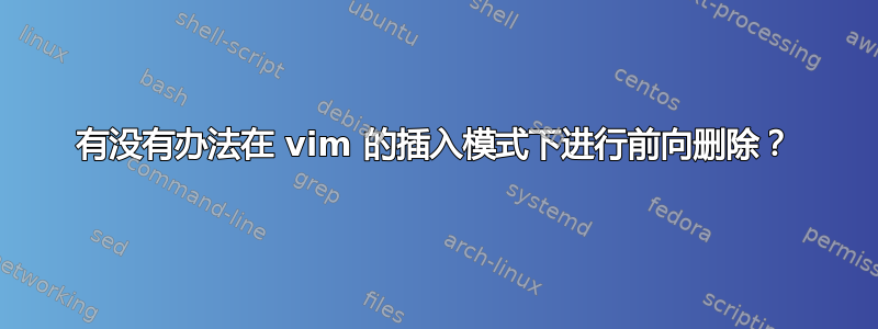 有没有办法在 vim 的插入模式下进行前向删除？