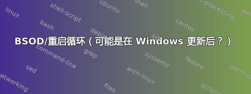 BSOD/重启循环（可能是在 Windows 更新后？）