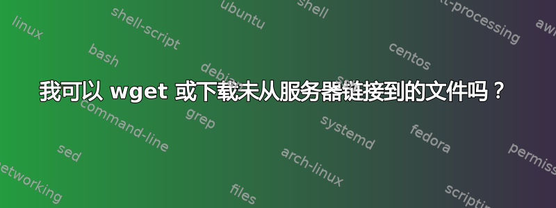 我可以 wget 或下载未从服务器链接到的文件吗？