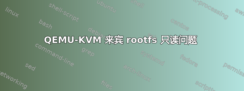 QEMU-KVM 来宾 rootfs 只读问题