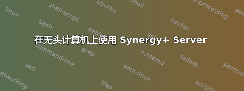 在无头计算机上使用 Synergy+ Server