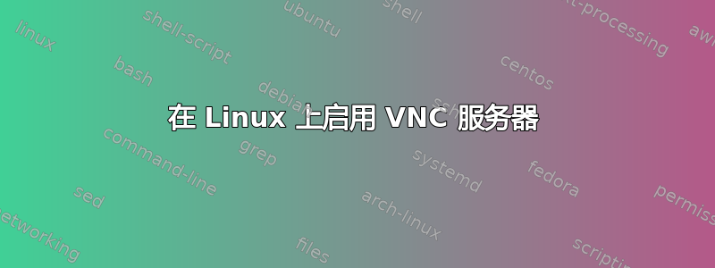 在 Linux 上启用 VNC 服务器