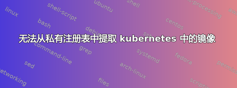 无法从私有注册表中提取 kubernetes 中的镜像