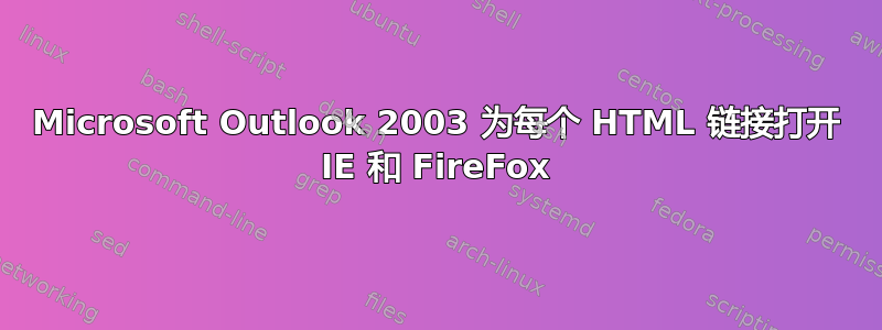 Microsoft Outlook 2003 为每个 HTML 链接打开 IE 和 FireFox