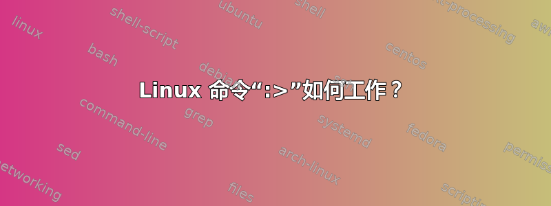 Linux 命令“:>”如何工作？