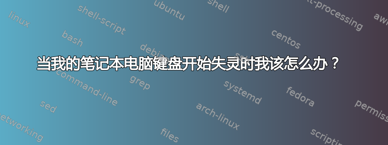 当我的笔记本电脑键盘开始失灵时我该怎么办？ 