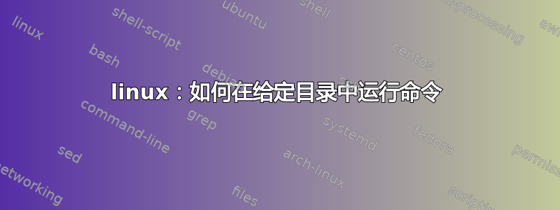 linux：如何在给定目录中运行命令