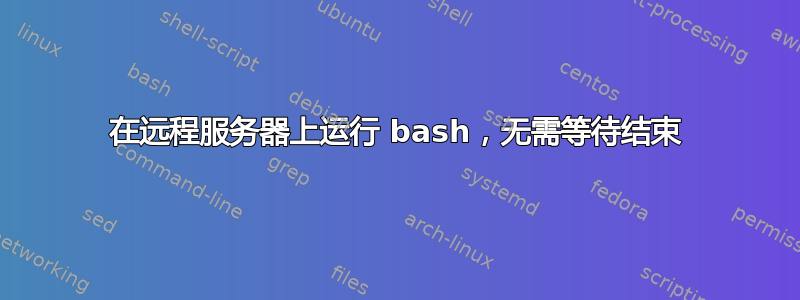 在远程服务器上运行 bash，无需等待结束