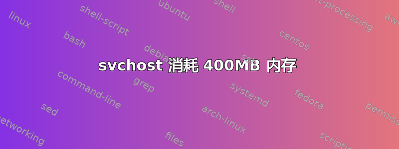 svchost 消耗 400MB 内存